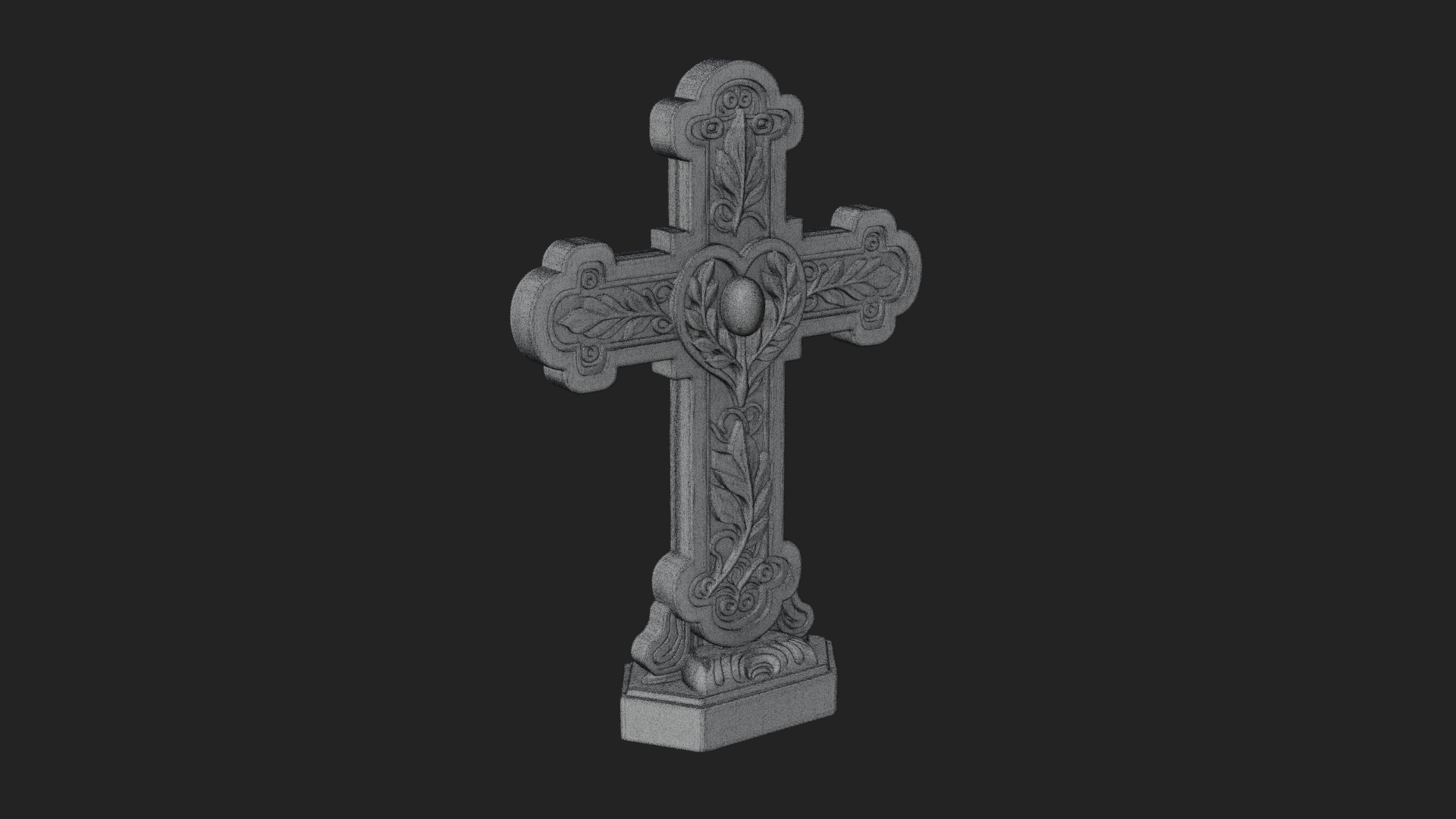 Carved Relief Wall Cross Design 77 3D Print Model 3D Model