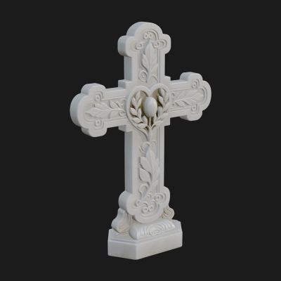 Carved Relief Wall Cross Design 77 3D Print Model
