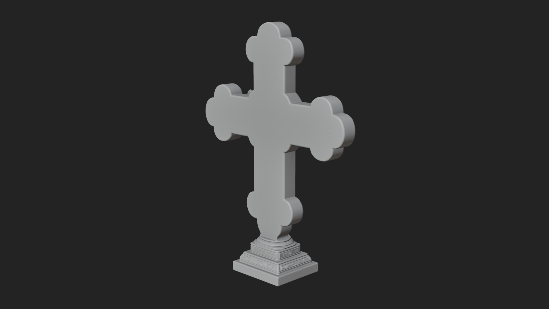 Carved Relief Wall Cross Design 8 3D Print Model 3D Model