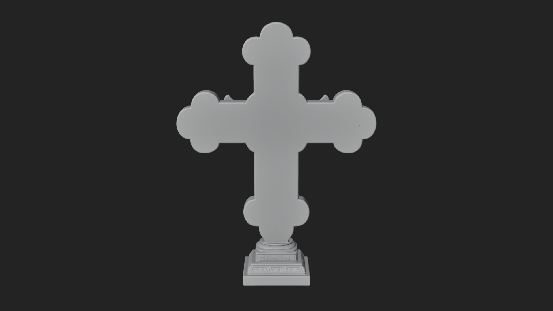 Carved Relief Wall Cross Design 8 3D Print Model 3D Model