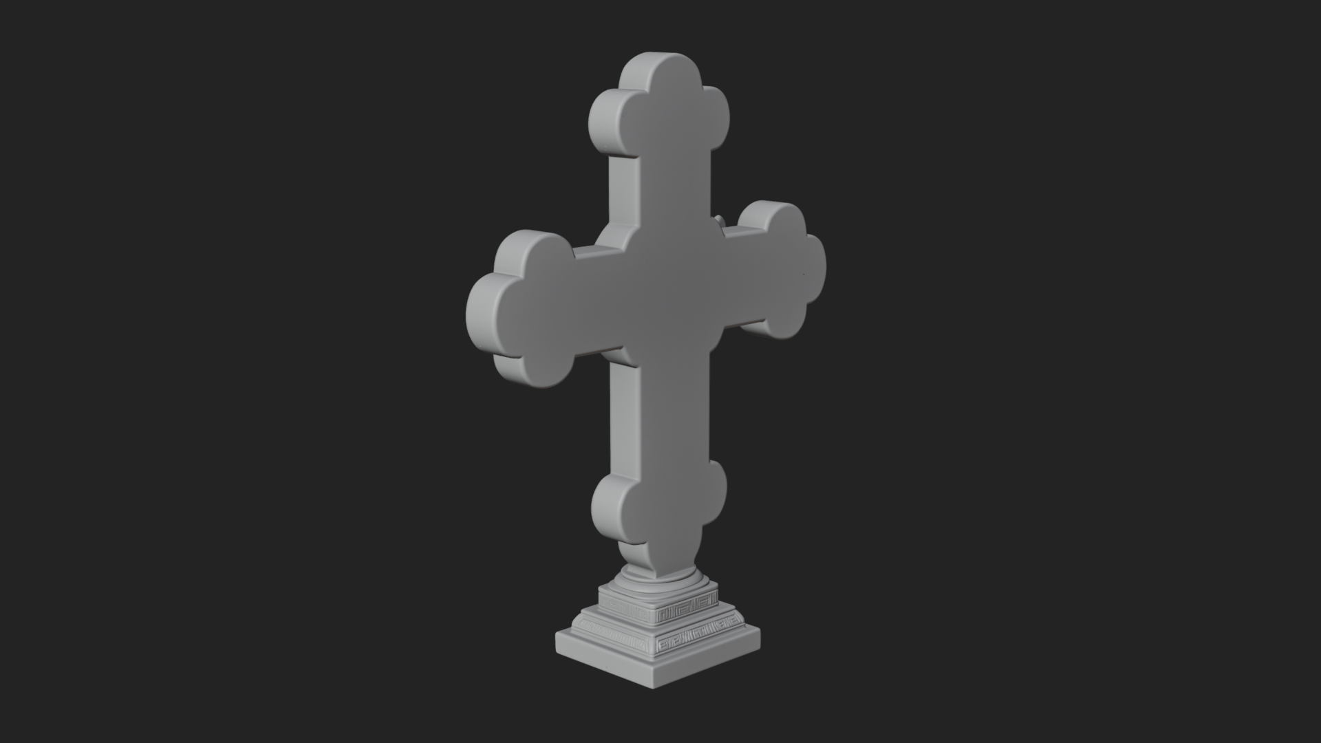 Carved Relief Wall Cross Design 8 3D Print Model 3D Model