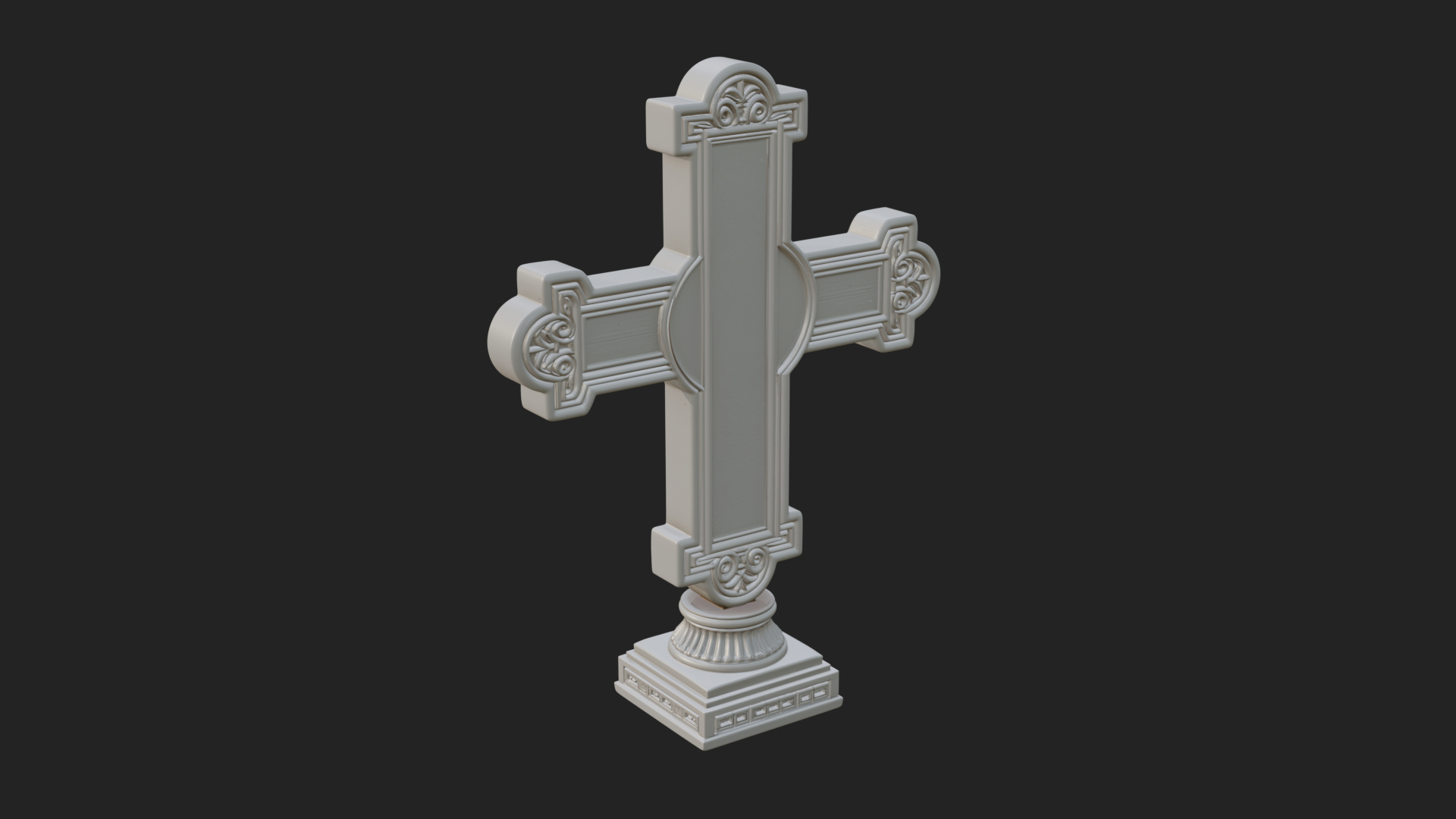 Carved Relief Wall Cross Design 80 3D Print Model 3D Model