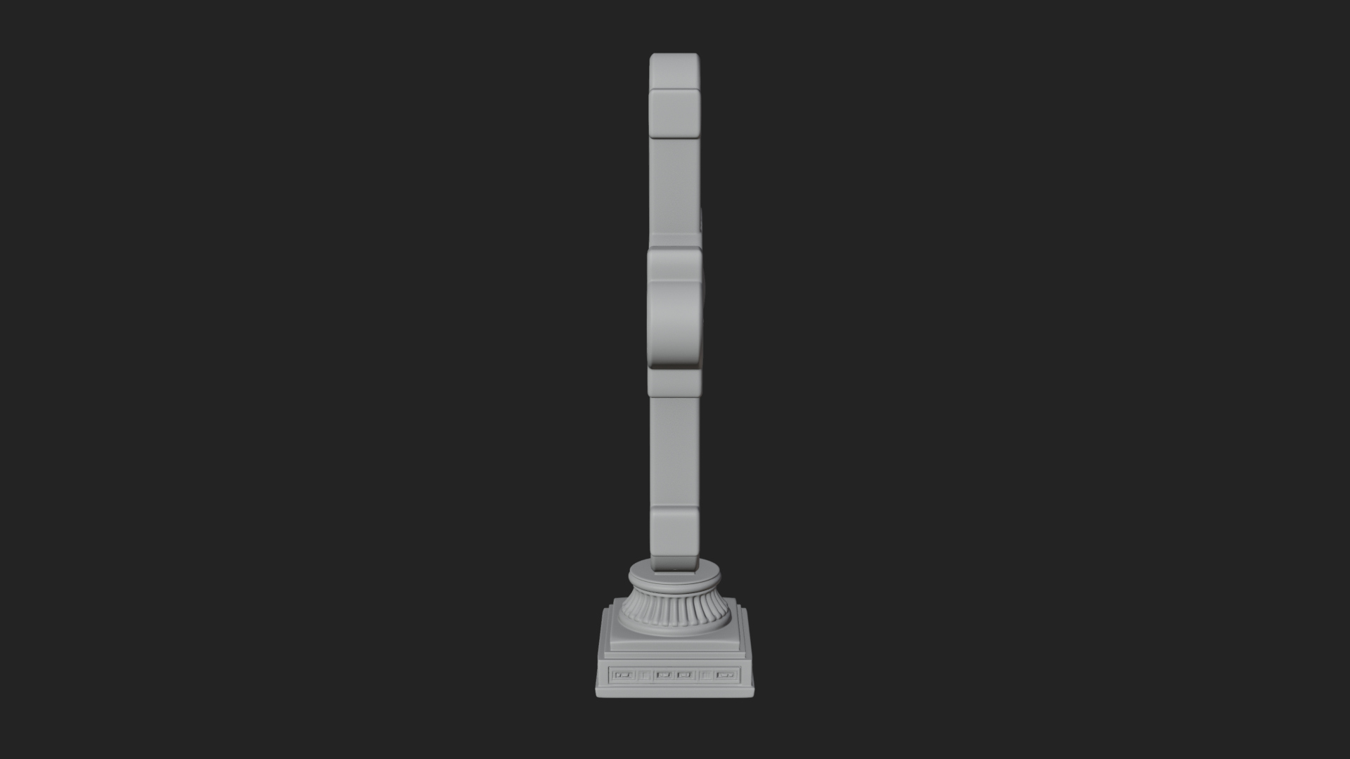 Carved Relief Wall Cross Design 80 3D Print Model 3D Model