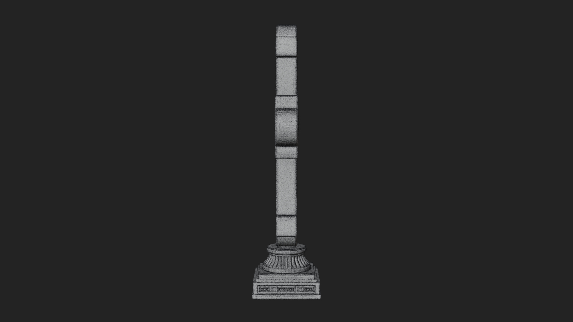 Carved Relief Wall Cross Design 80 3D Print Model 3D Model