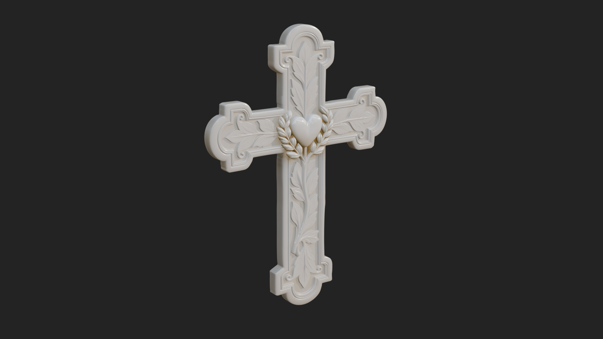 Carved Relief Wall Cross Design 81 3D Print Model 3D Model