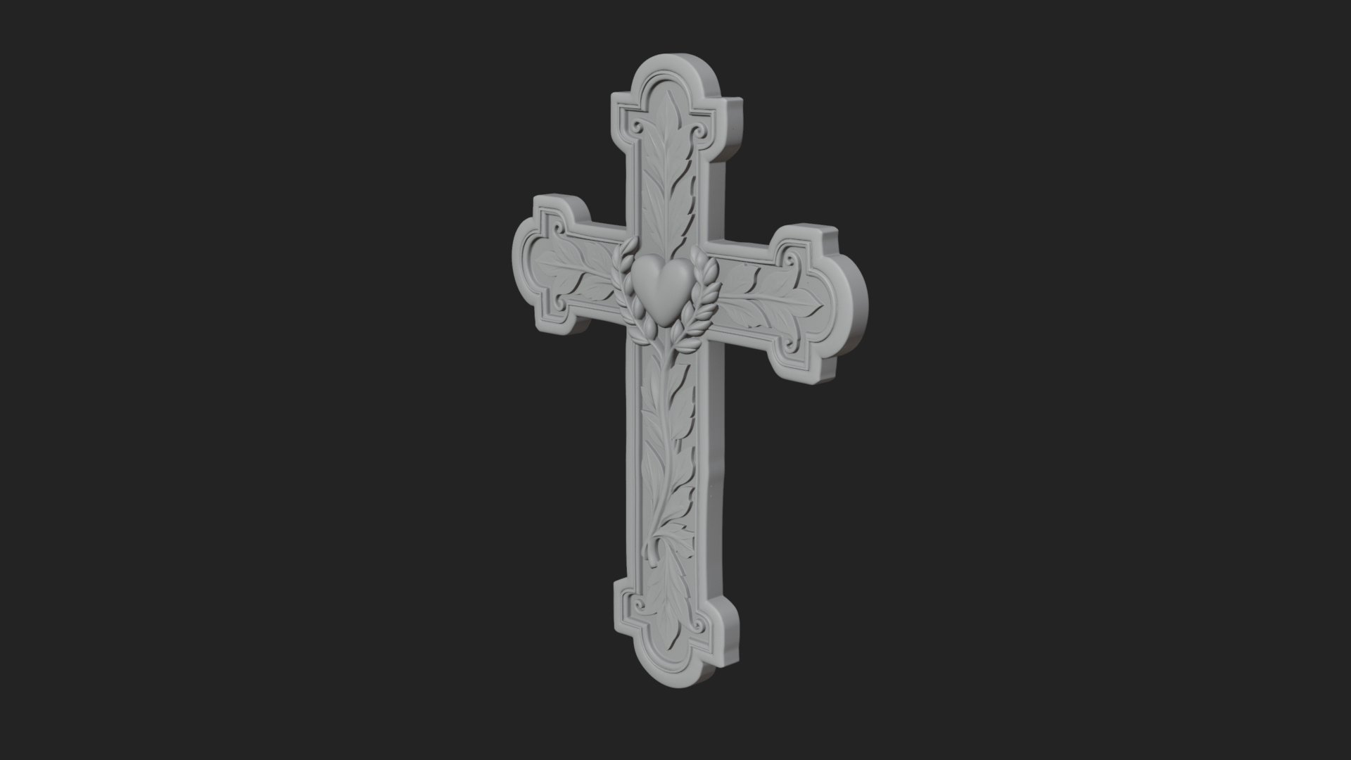 Carved Relief Wall Cross Design 81 3D Print Model 3D Model