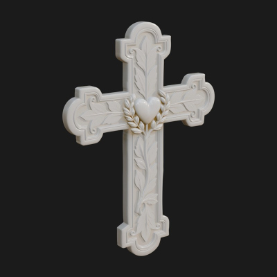 Carved Relief Wall Cross Design 81 3D Print Model