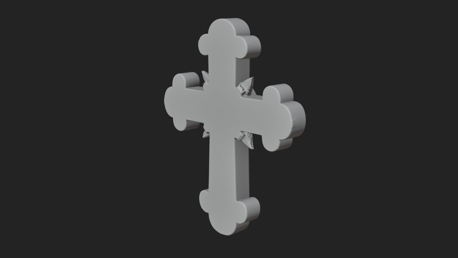 Carved Relief Wall Cross Design 85 3D Print Model 3D Model