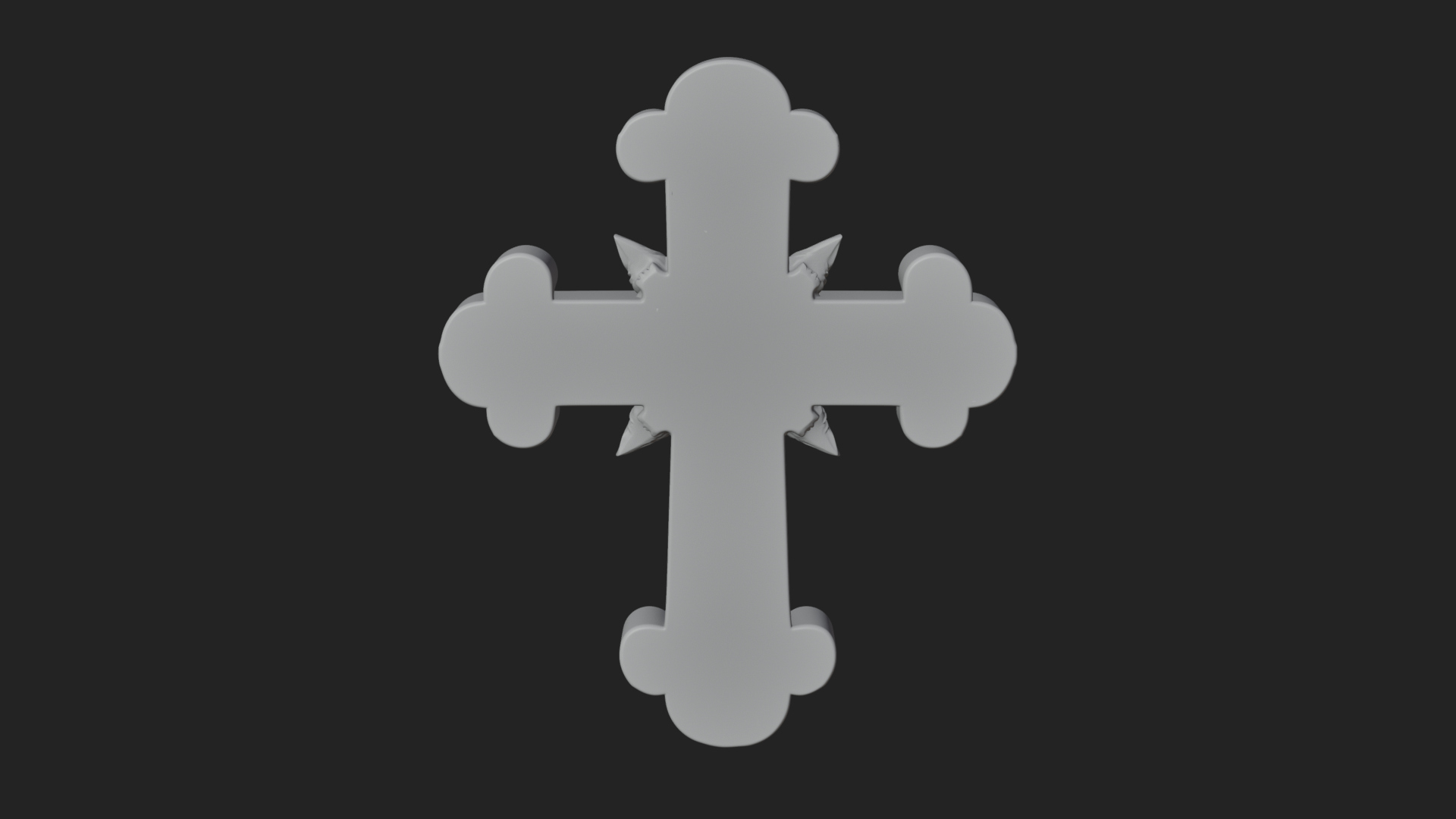 Carved Relief Wall Cross Design 85 3D Print Model 3D Model