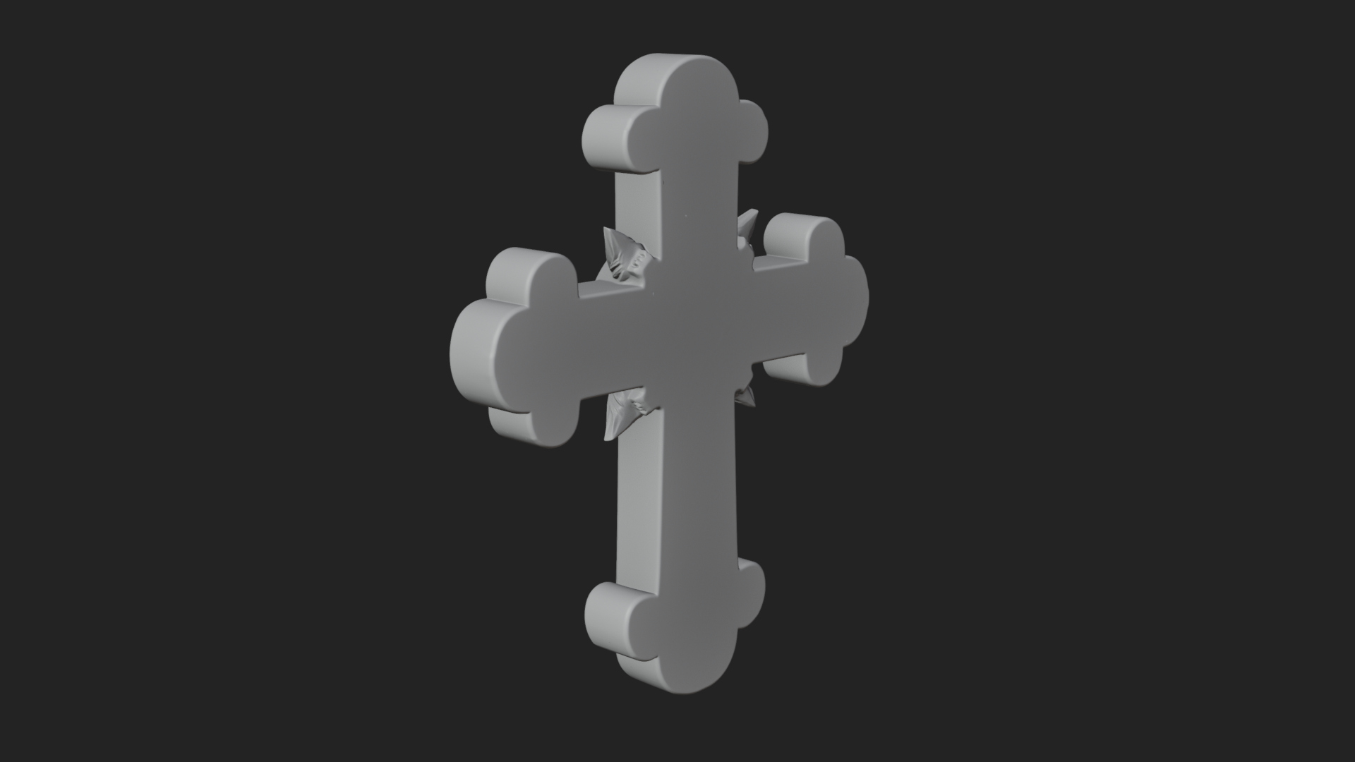 Carved Relief Wall Cross Design 85 3D Print Model 3D Model