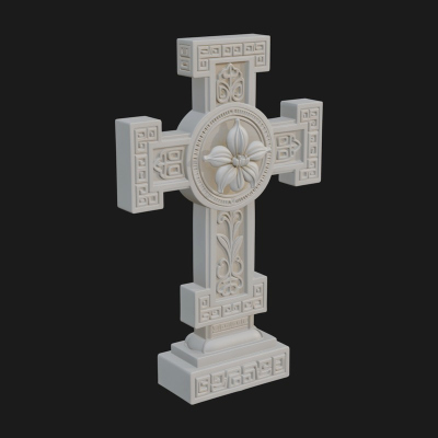 Carved Relief Wall Cross Design 86 3D Print Model