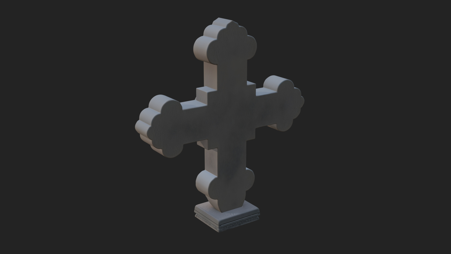 Carved Relief Wall Cross Design 89 3D Print Model 3D Model