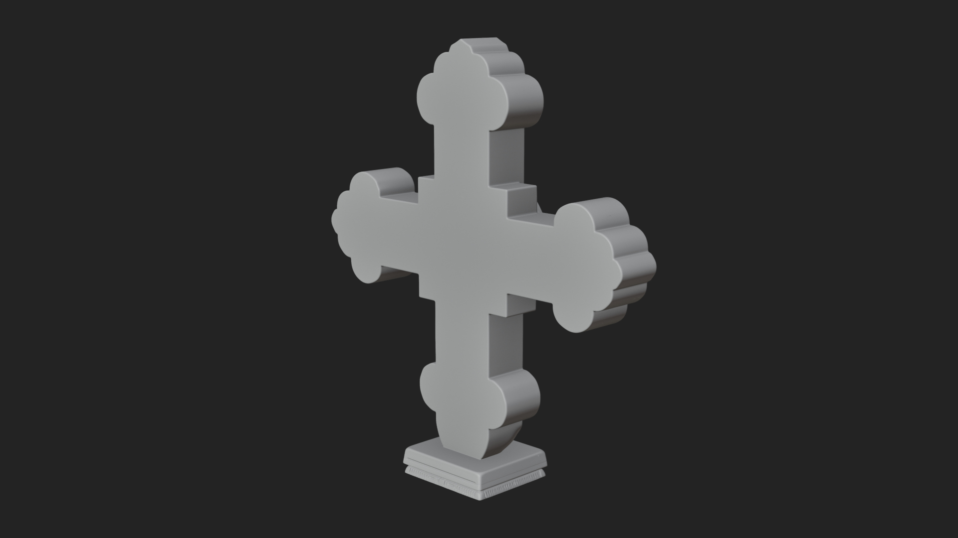 Carved Relief Wall Cross Design 89 3D Print Model 3D Model