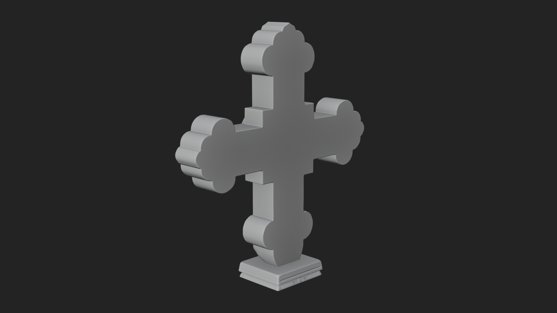Carved Relief Wall Cross Design 89 3D Print Model 3D Model