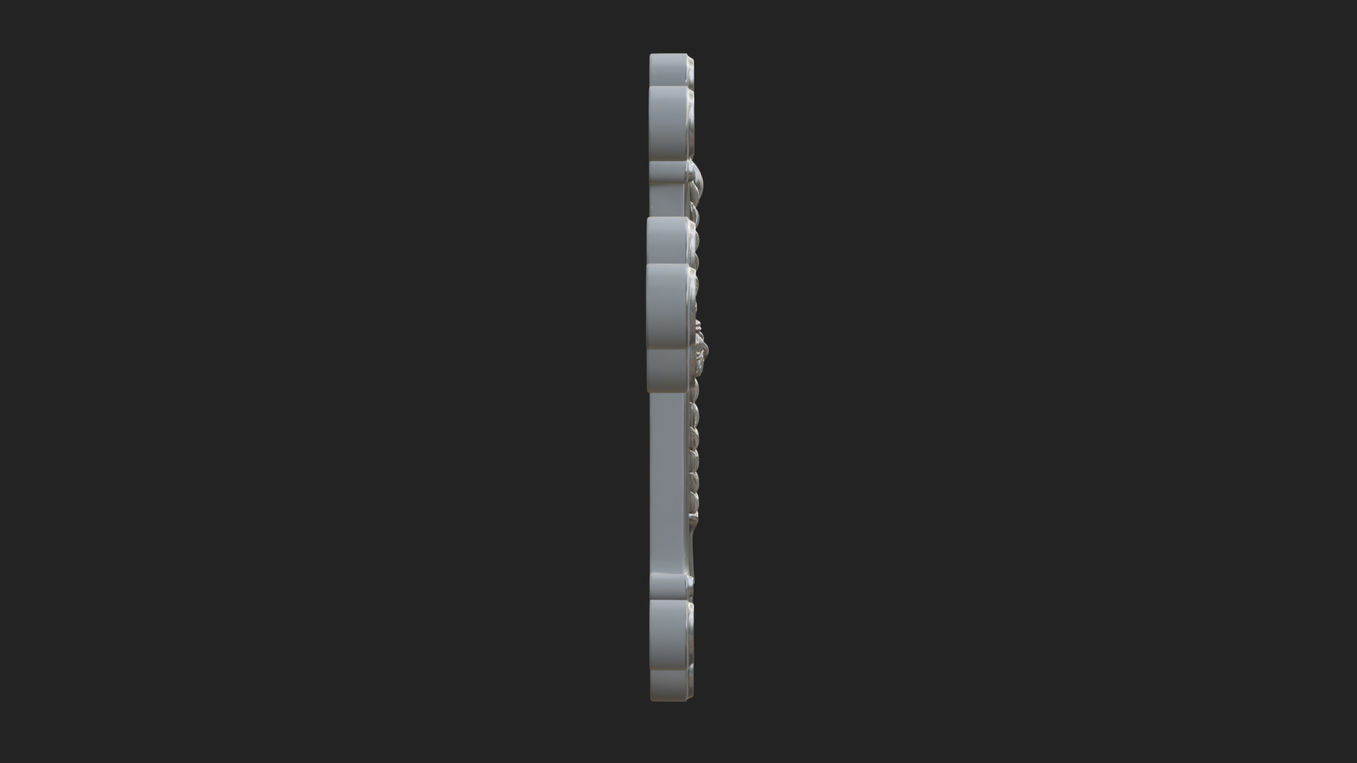 Carved Relief Wall Cross Design 9 3D Print Model 3D Model