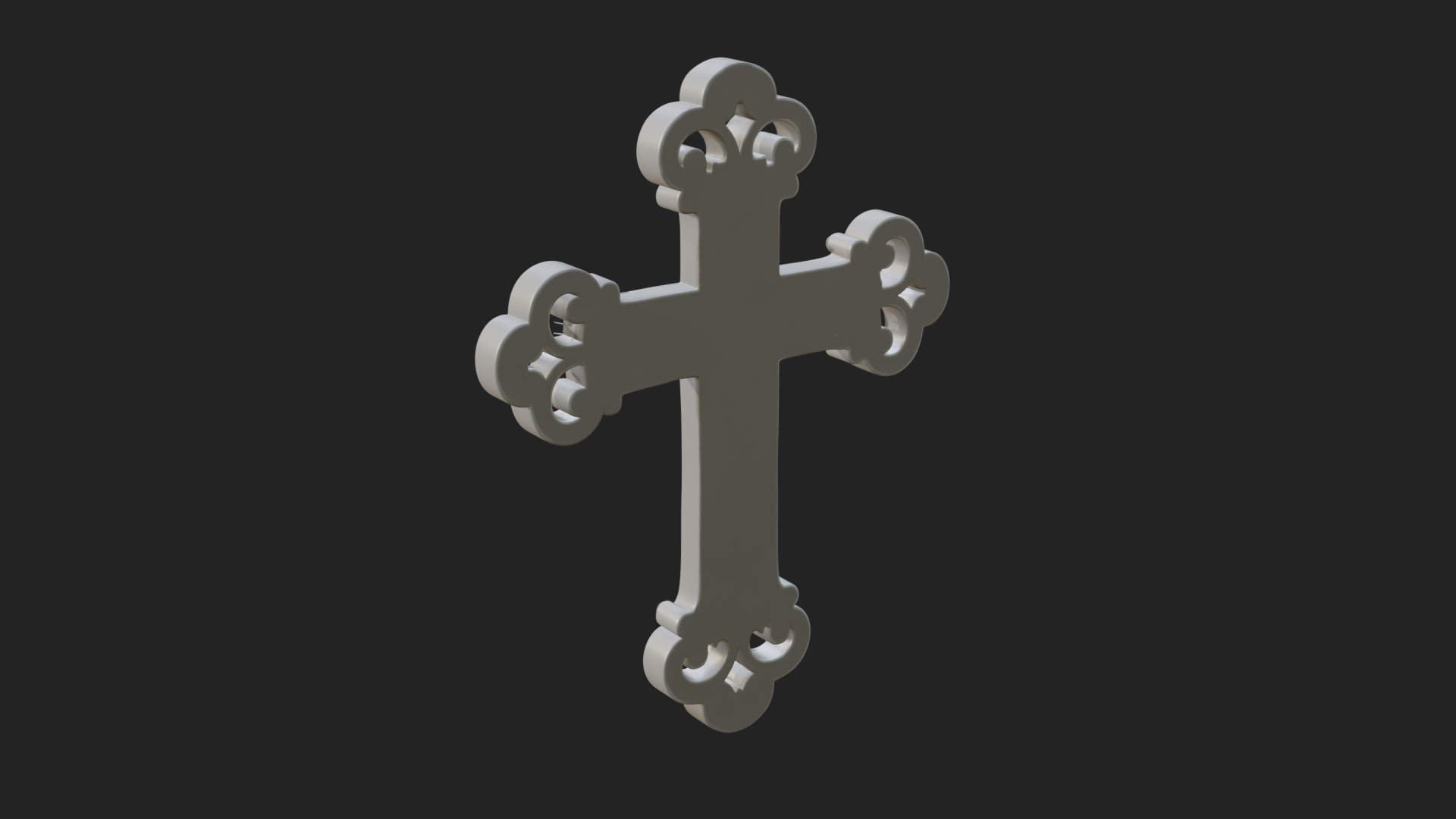 Carved Relief Wall Cross Design 9 3D Print Model 3D Model