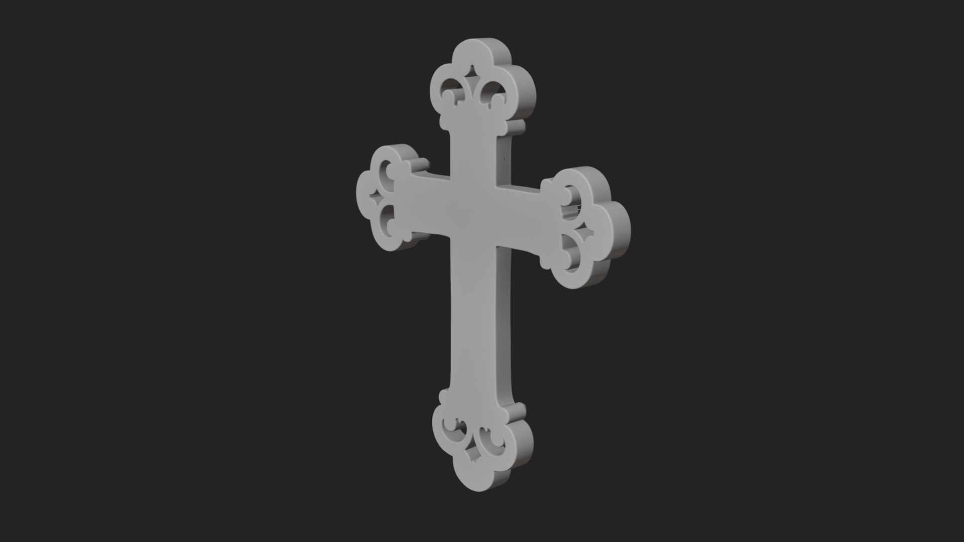 Carved Relief Wall Cross Design 9 3D Print Model 3D Model