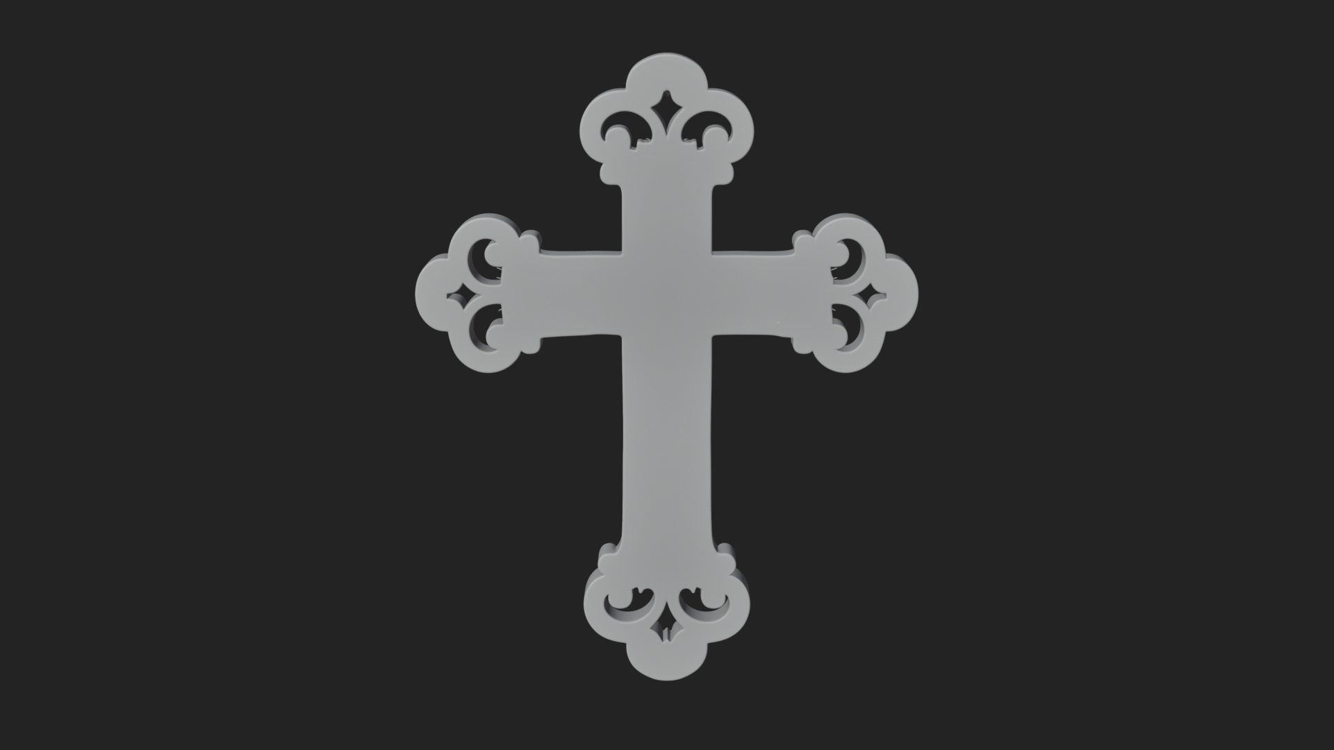 Carved Relief Wall Cross Design 9 3D Print Model 3D Model