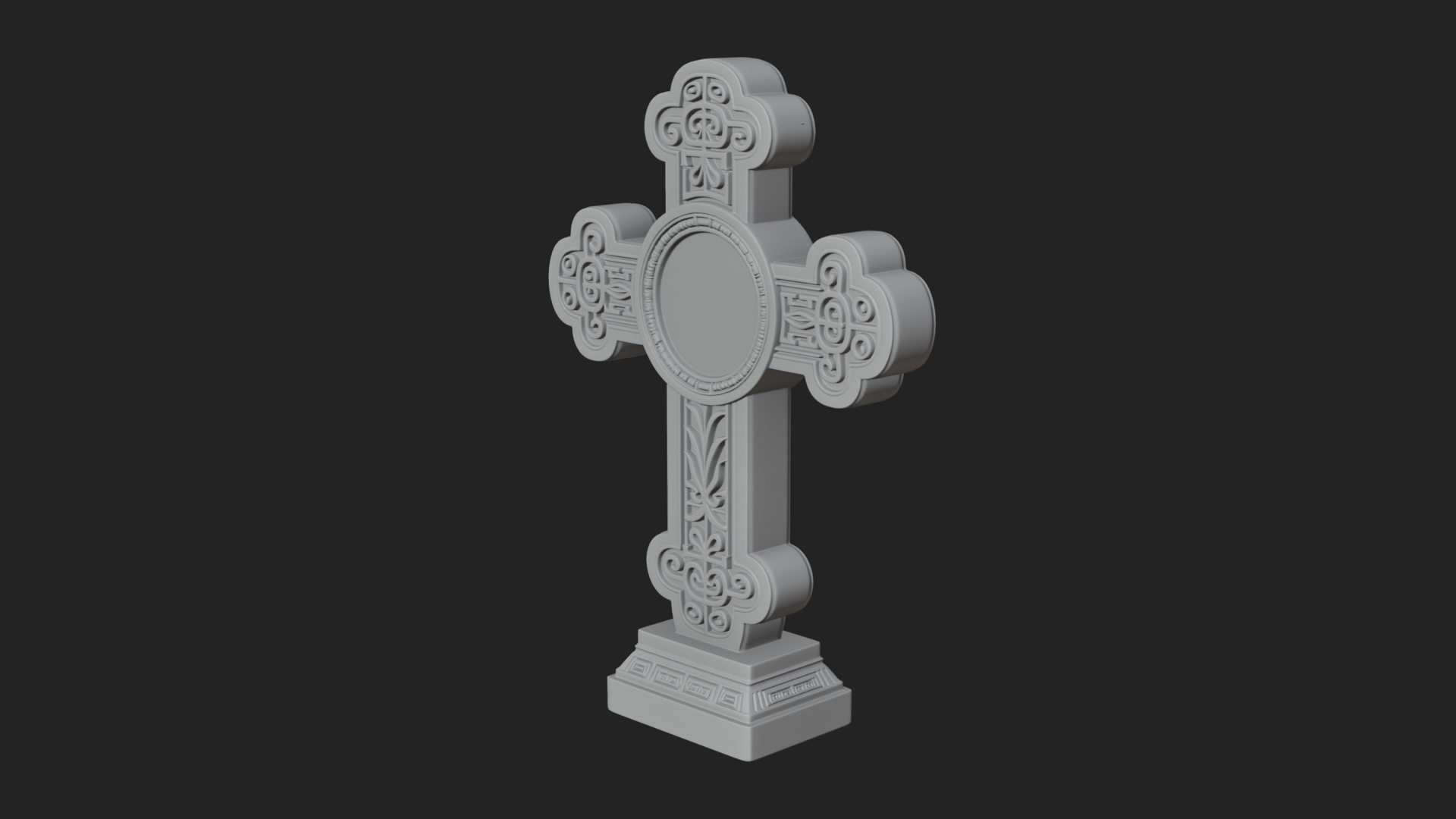 Carved Relief Wall Cross Design 90 3D Print Model 3D Model