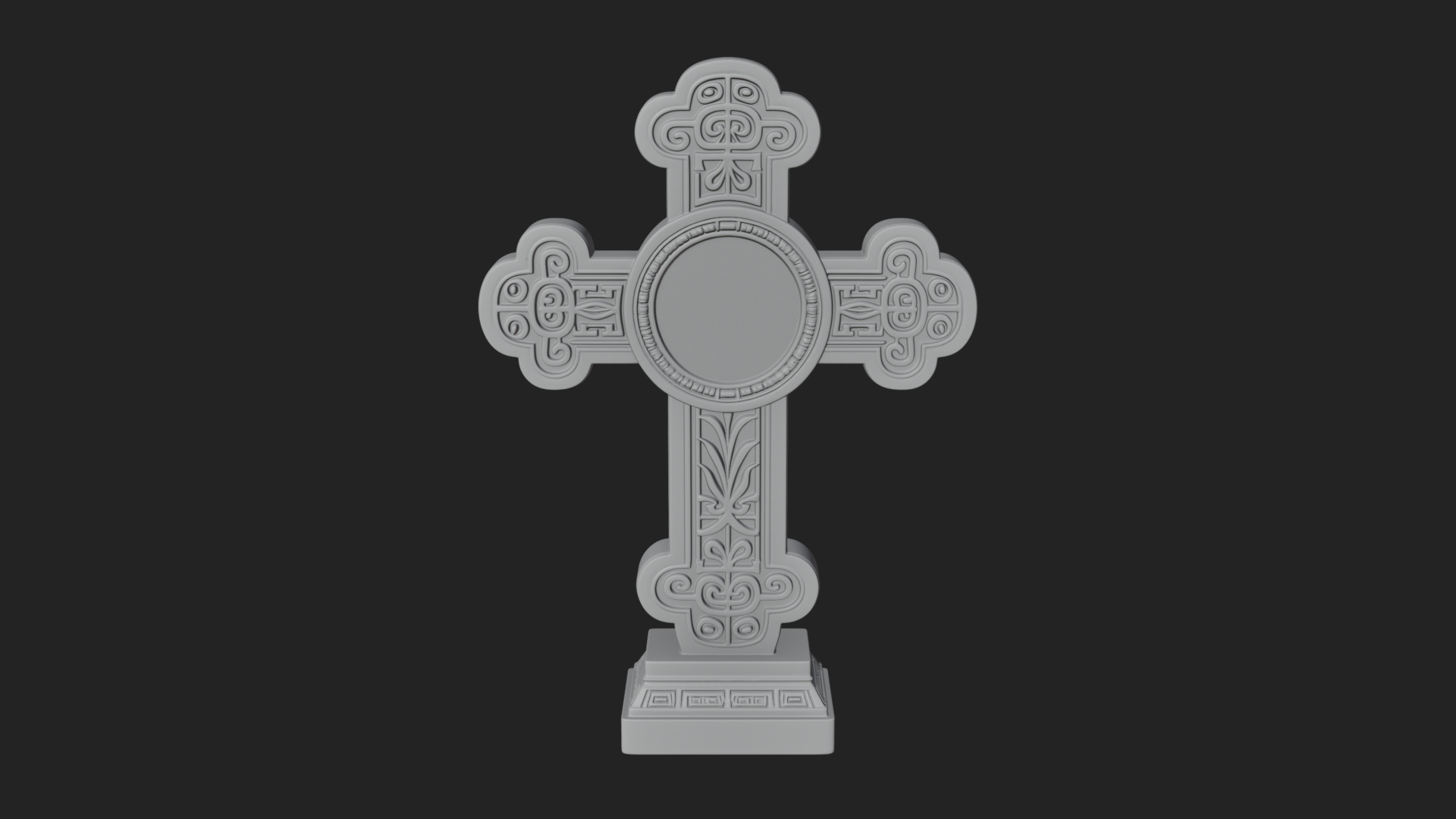 Carved Relief Wall Cross Design 90 3D Print Model 3D Model