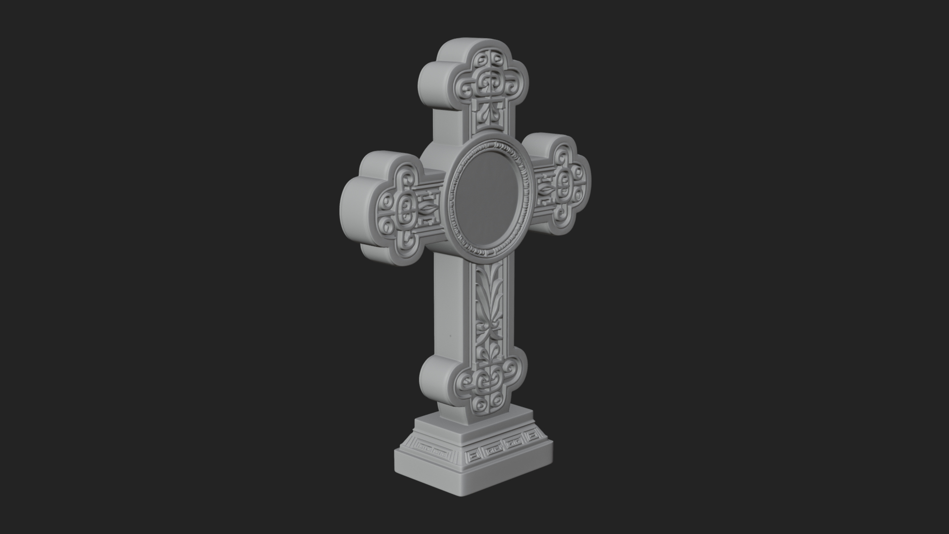 Carved Relief Wall Cross Design 90 3D Print Model 3D Model