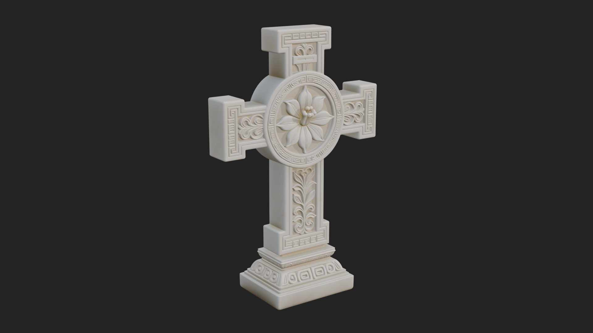 Carved Relief Wall Cross Design 93 3D Print Model 3D Model