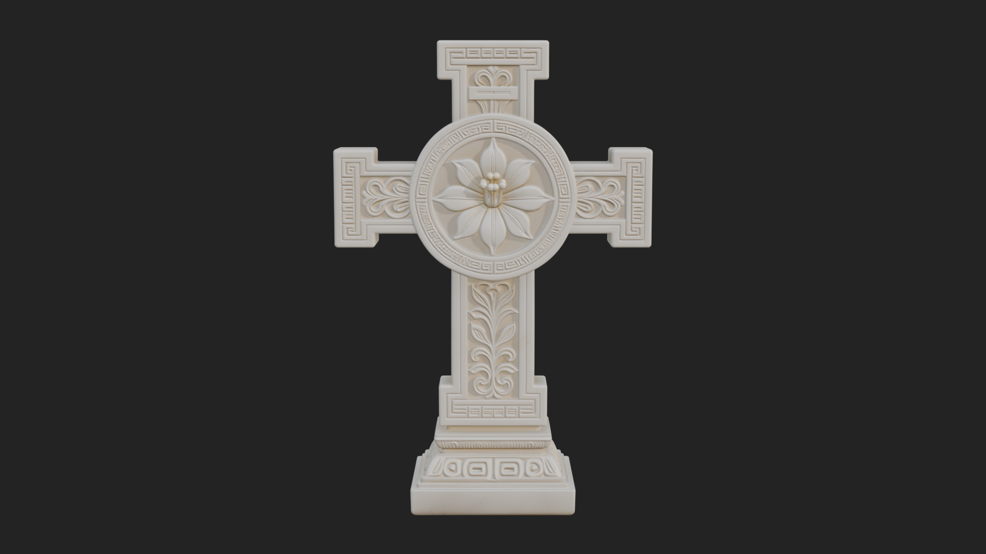 Carved Relief Wall Cross Design 93 3D Print Model 3D Model
