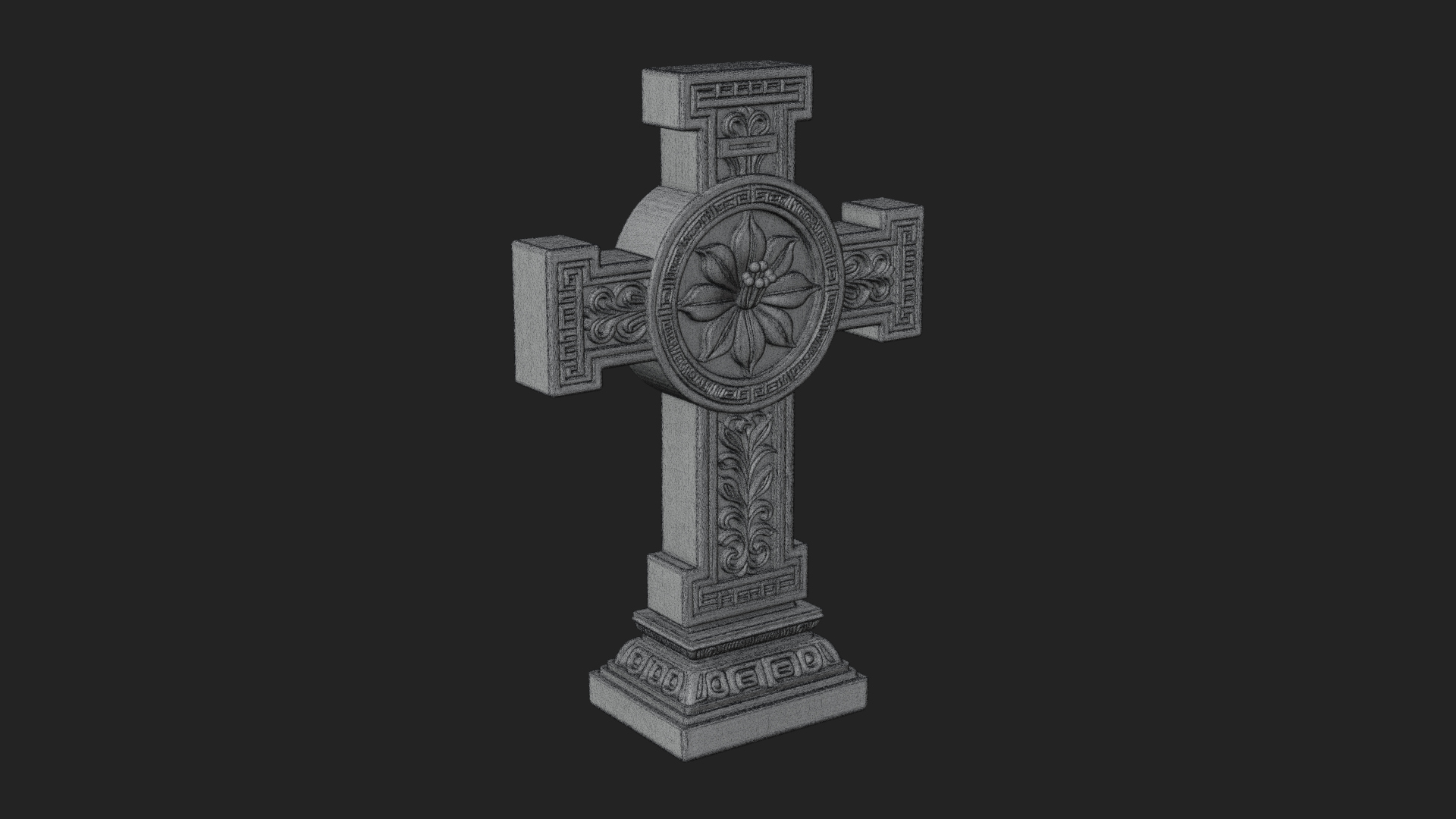 Carved Relief Wall Cross Design 93 3D Print Model 3D Model