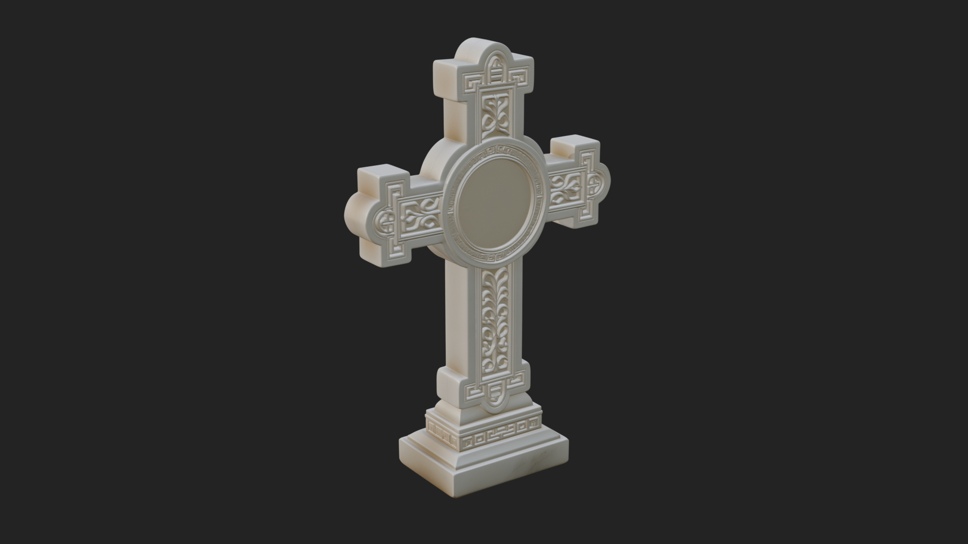 Carved Relief Wall Cross Design 94 3D Print Model 3D Model