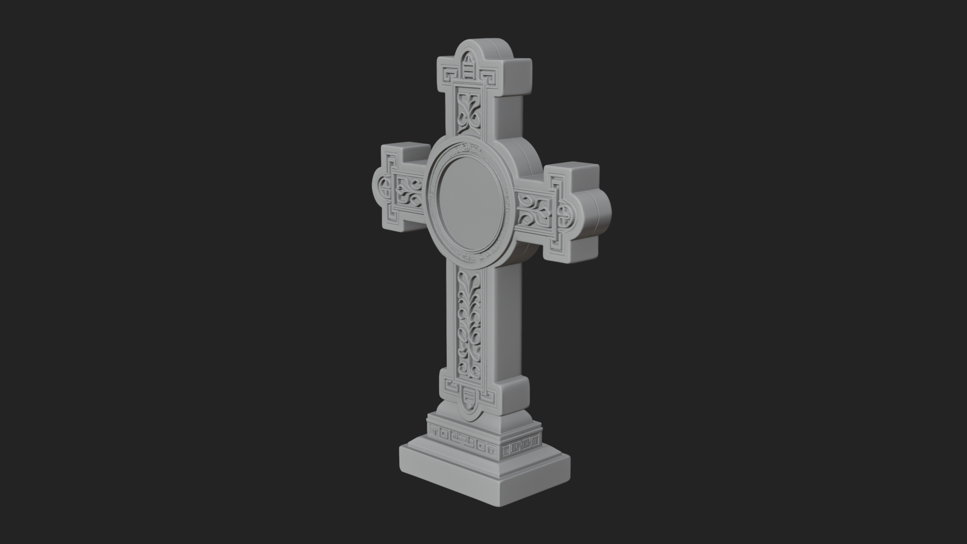 Carved Relief Wall Cross Design 94 3D Print Model 3D Model