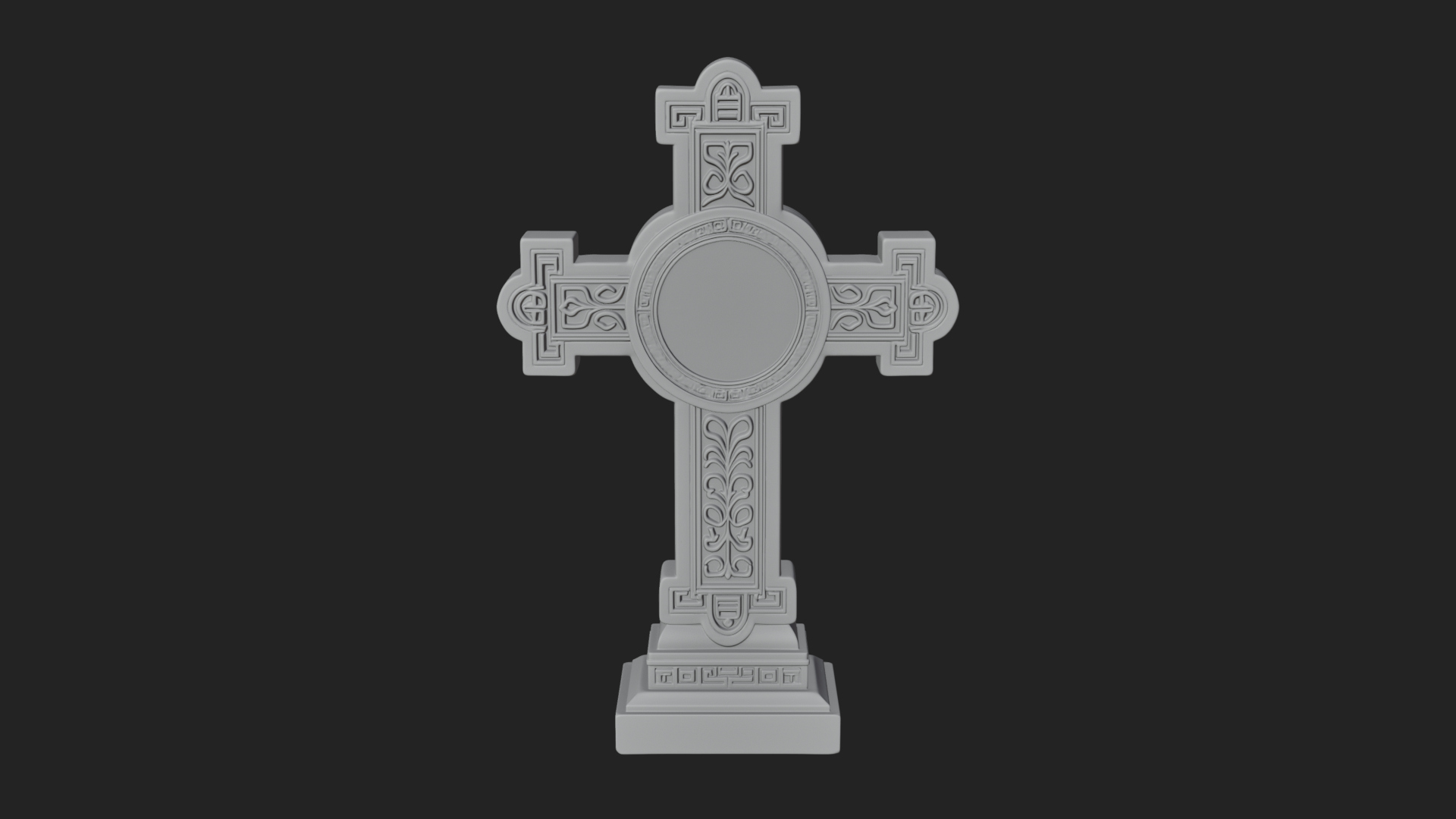Carved Relief Wall Cross Design 94 3D Print Model 3D Model
