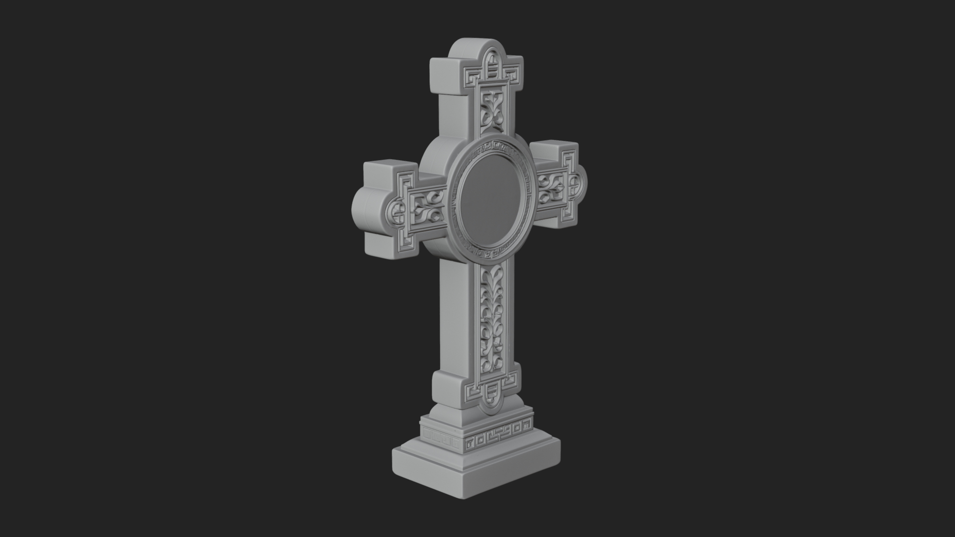 Carved Relief Wall Cross Design 94 3D Print Model 3D Model