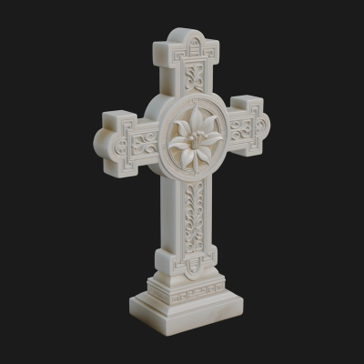 Carved Relief Wall Cross Design 94 3D Print Model
