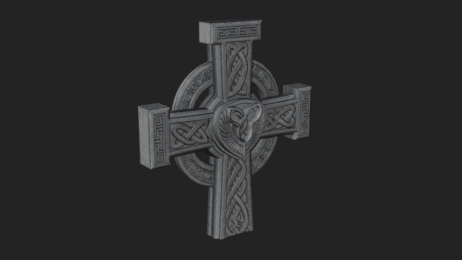 Carved Relief Wall Cross Design 97 3D Print Model 3D Model