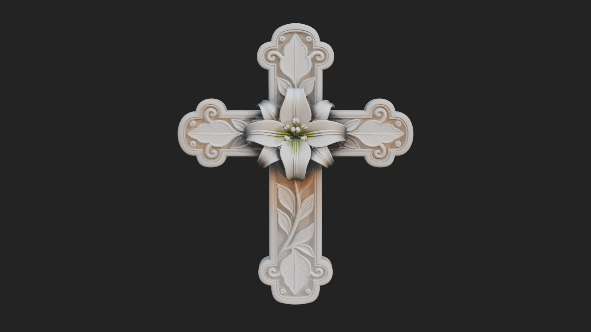 Carved Relief Wall Cross Design 98 3D Print Model 3D Model