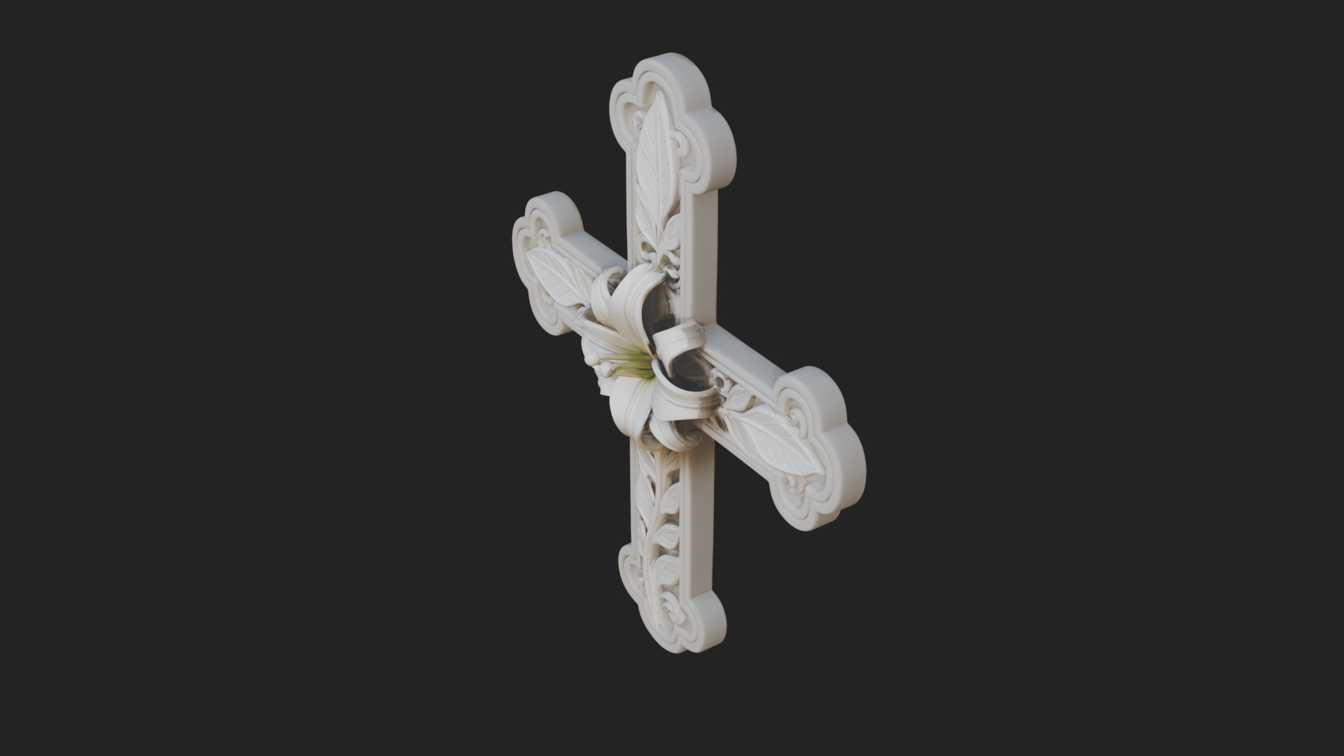 Carved Relief Wall Cross Design 99 3D Print Model 3D Model