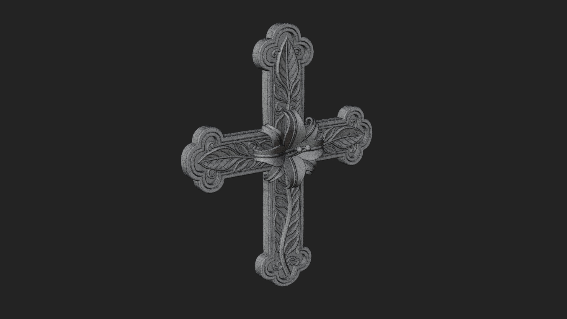 Carved Relief Wall Cross Design 99 3D Print Model 3D Model