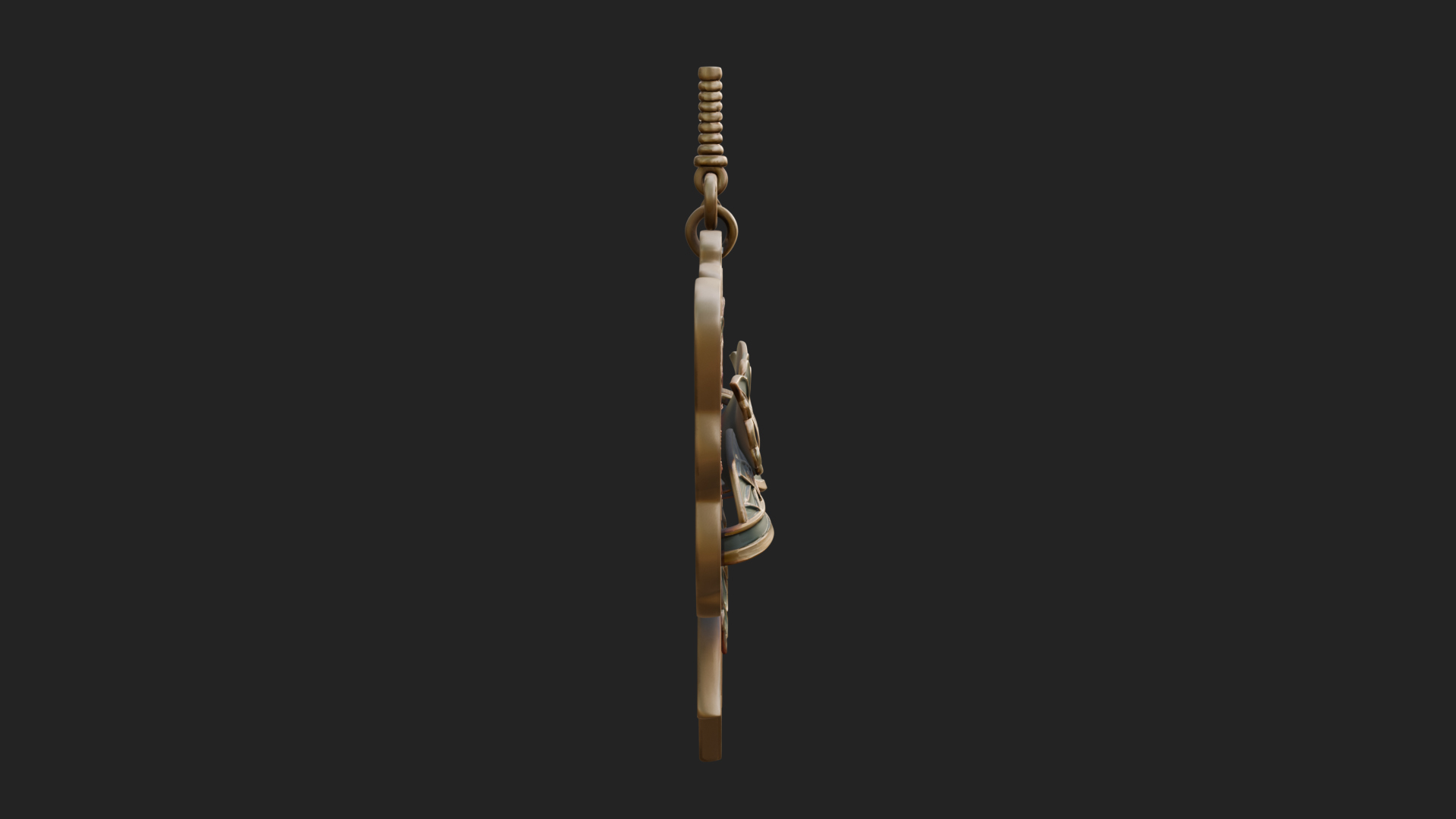 Carved Ribbon Bow Ornament Design 1 3D Print Model 3D Model
