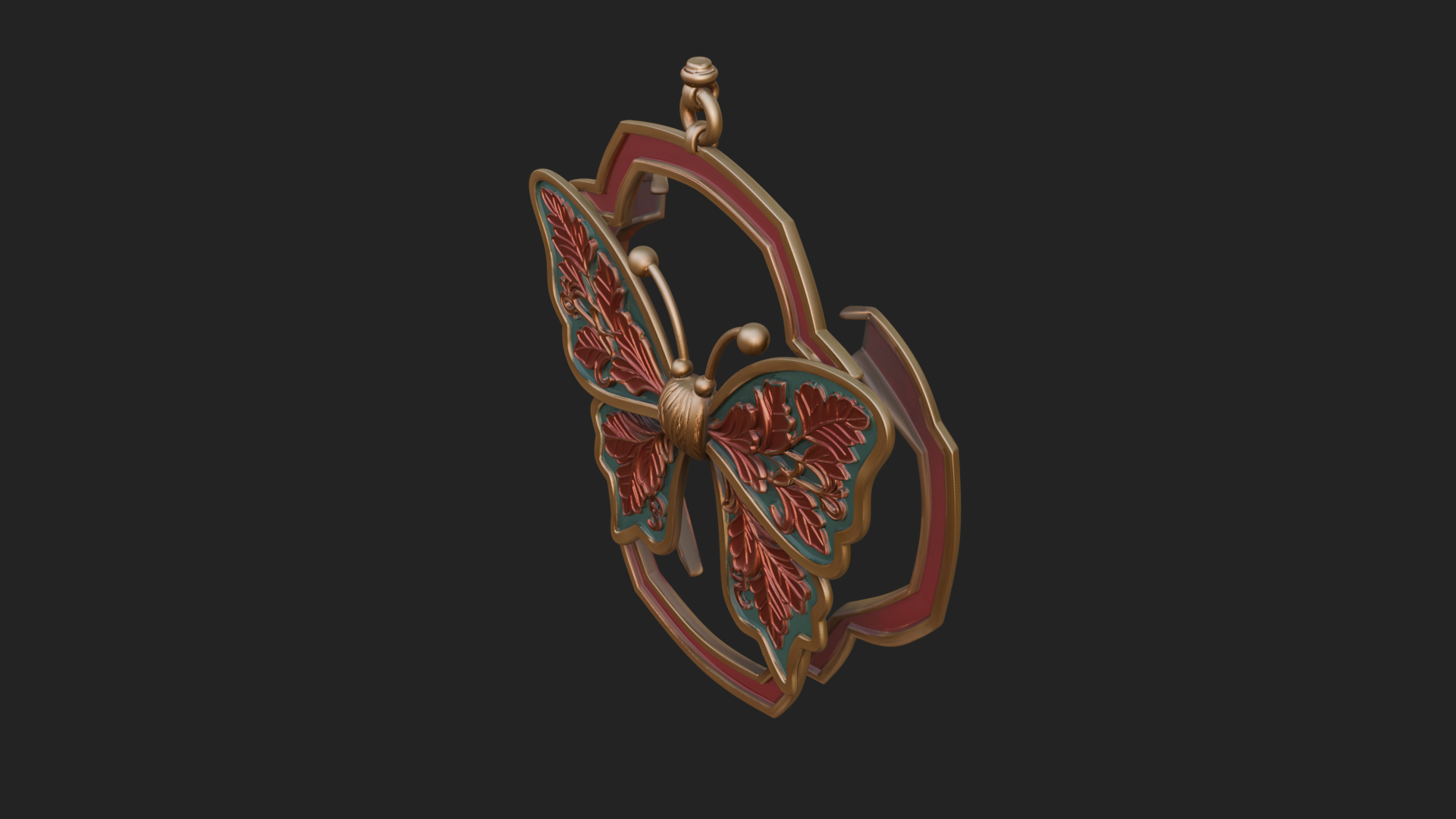 Carved Ribbon Bow Ornament Design 3 3D Print Model 3D Model