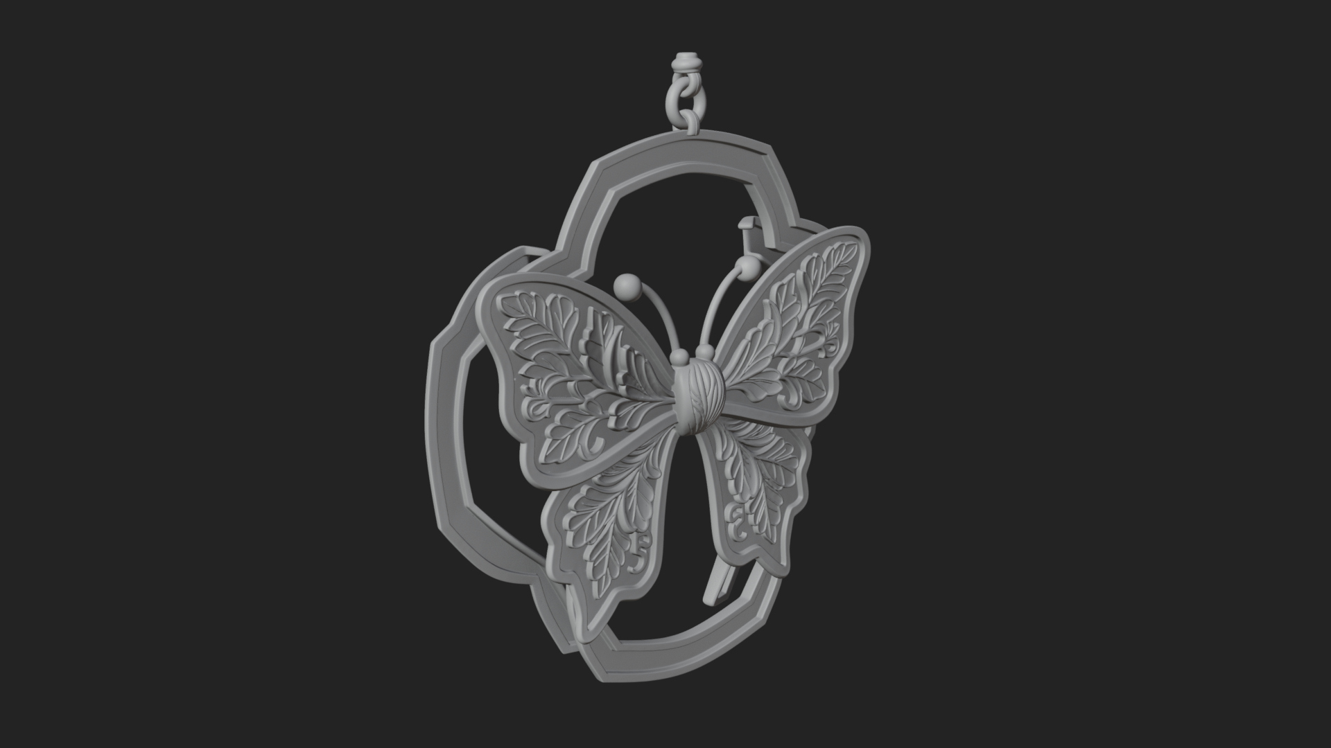 Carved Ribbon Bow Ornament Design 3 3D Print Model 3D Model