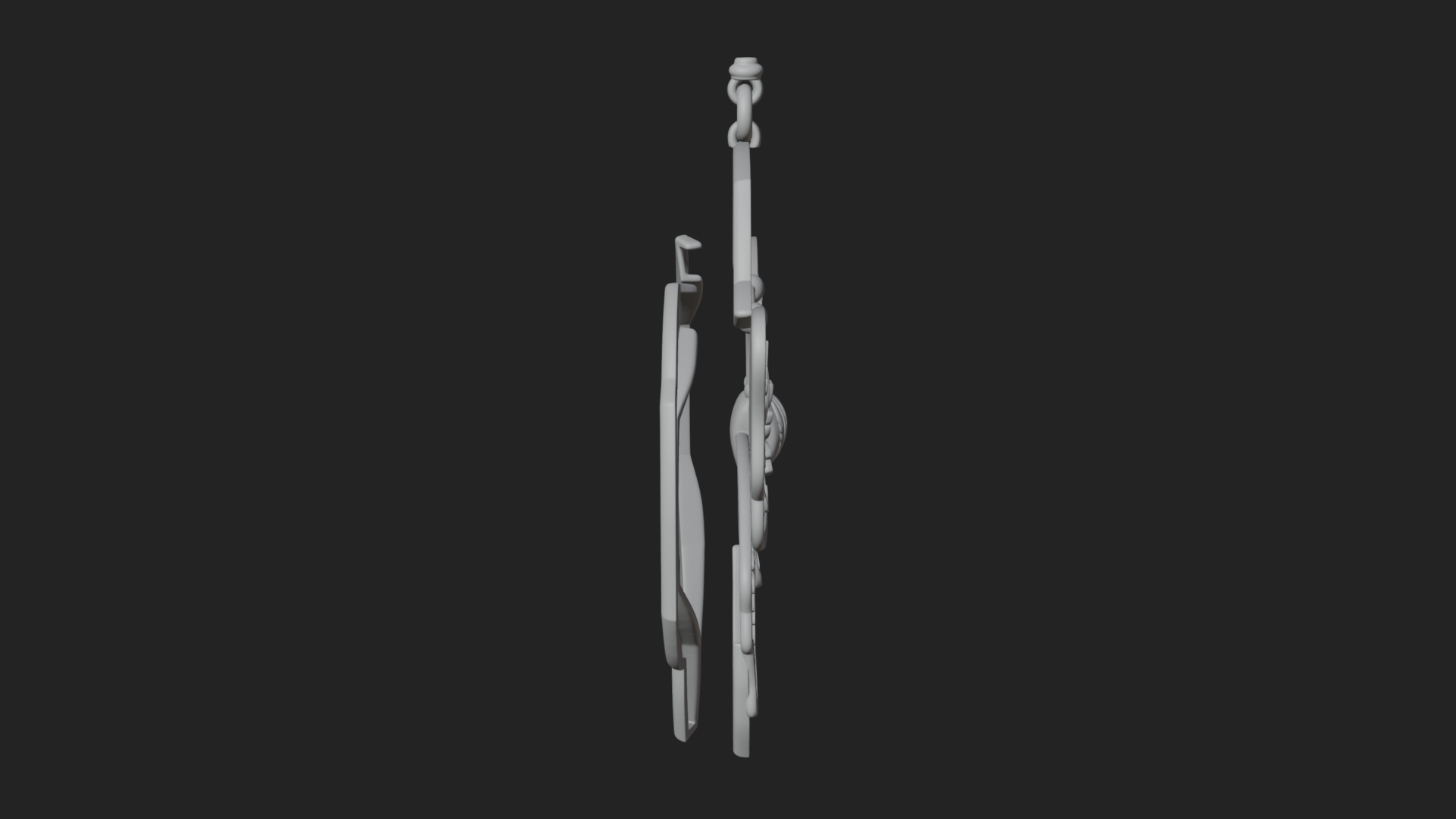 Carved Ribbon Bow Ornament Design 3 3D Print Model 3D Model