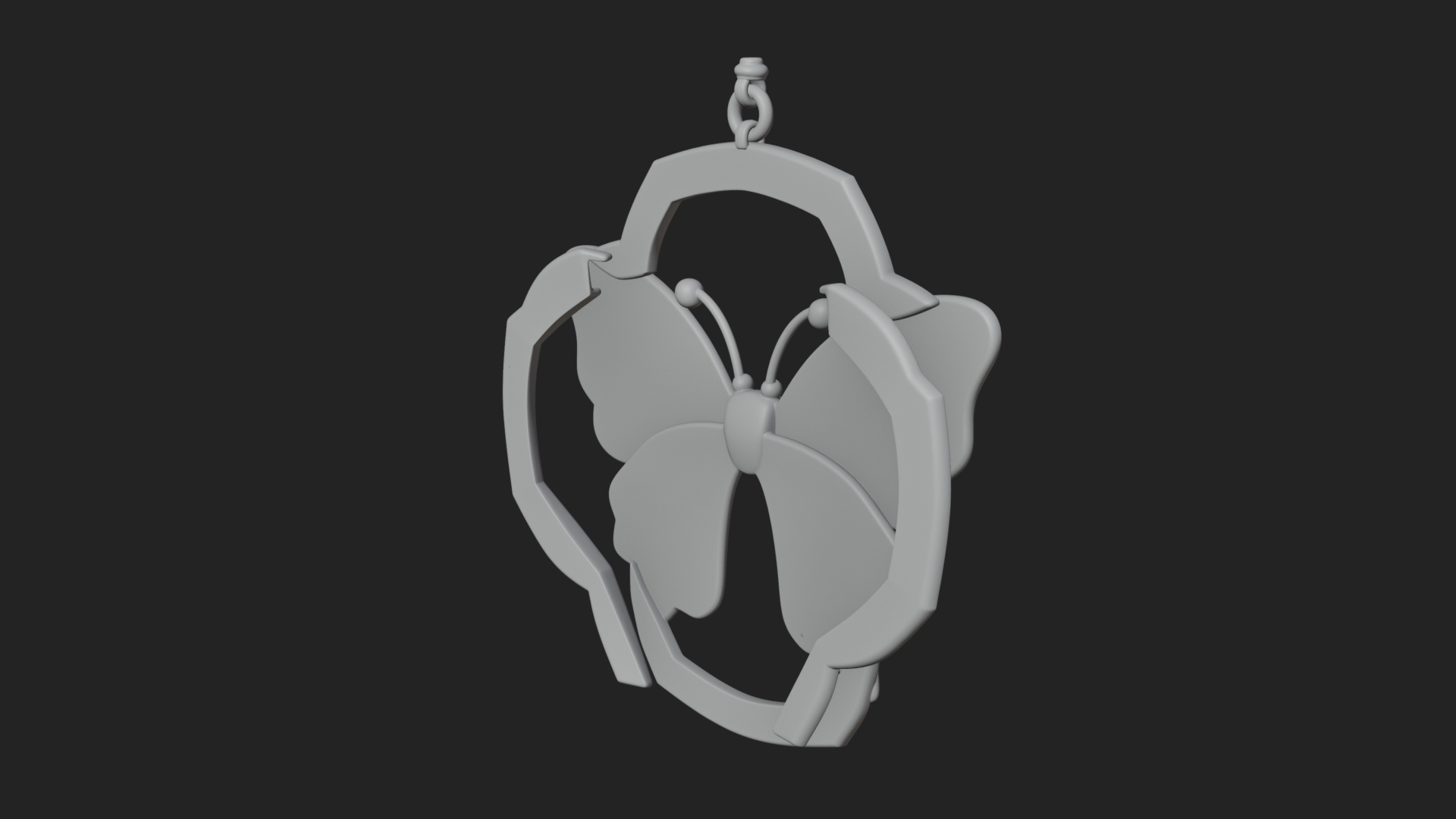 Carved Ribbon Bow Ornament Design 3 3D Print Model 3D Model