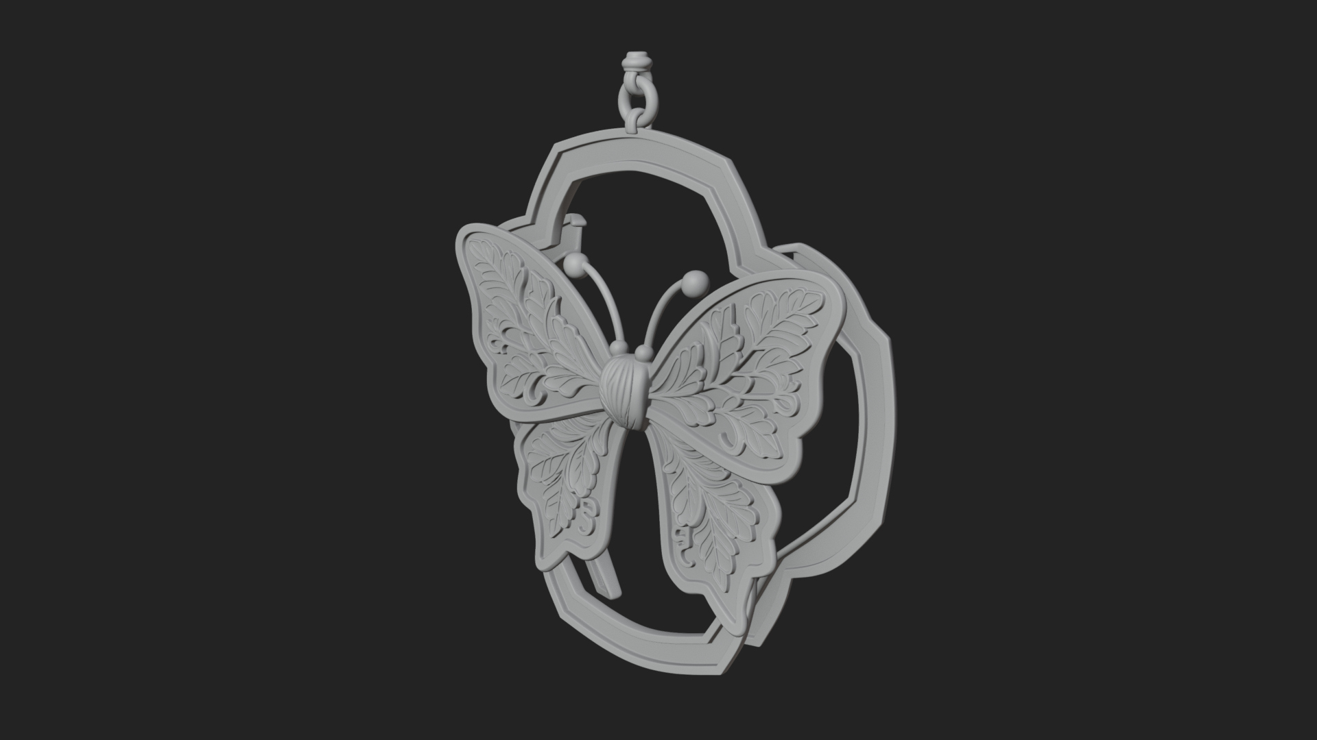 Carved Ribbon Bow Ornament Design 3 3D Print Model 3D Model