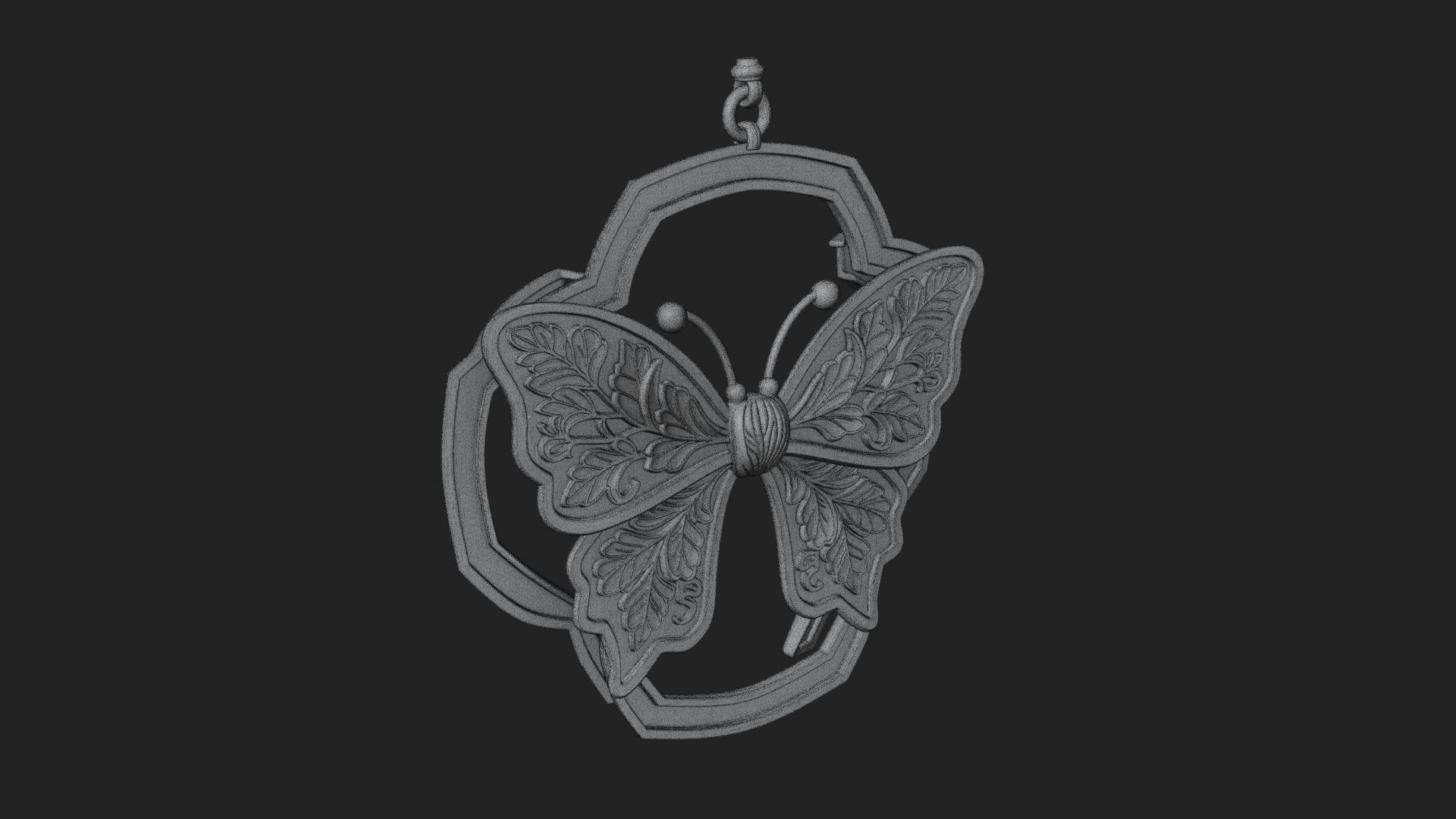 Carved Ribbon Bow Ornament Design 3 3D Print Model 3D Model