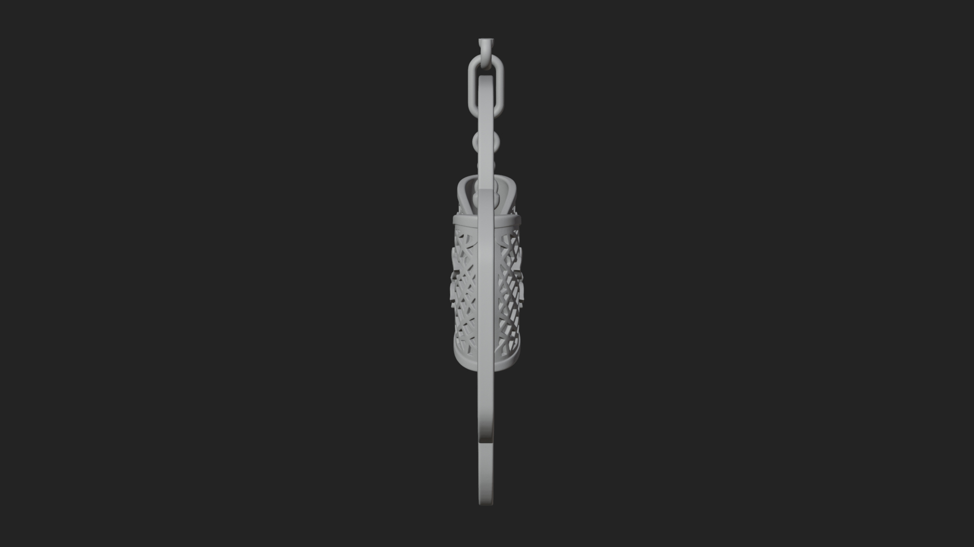Carved Ribbon Bow Ornament Design 4 3D Print Model 3D Model