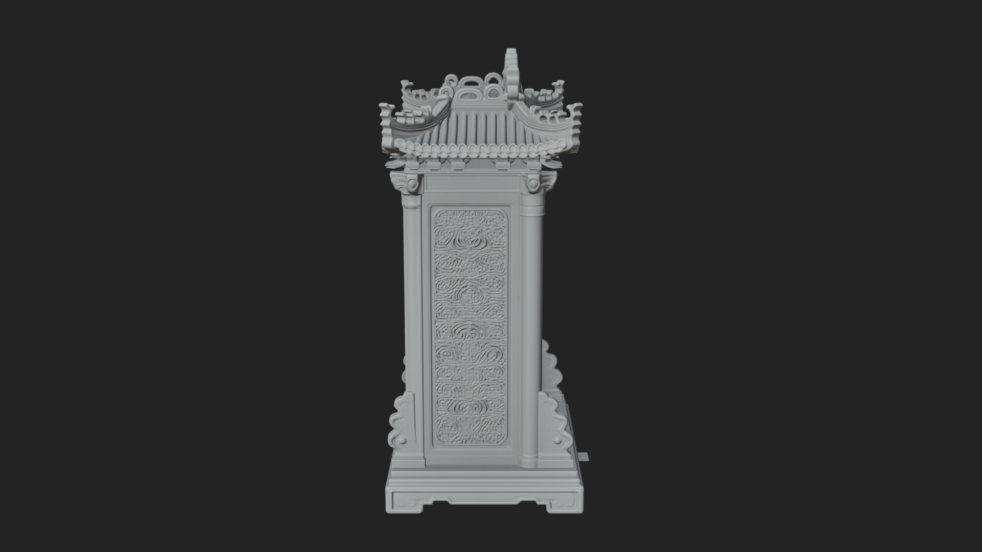 Carved Shrine Cabinet Model Design 1 3D Print Model 3D Model