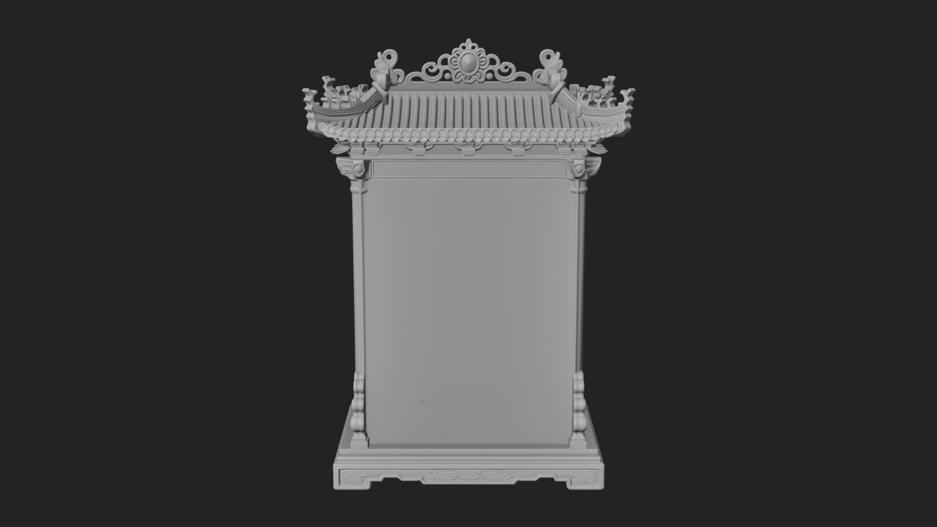 Carved Shrine Cabinet Model Design 1 3D Print Model 3D Model