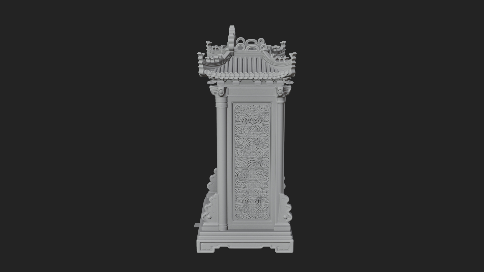 Carved Shrine Cabinet Model Design 1 3D Print Model 3D Model