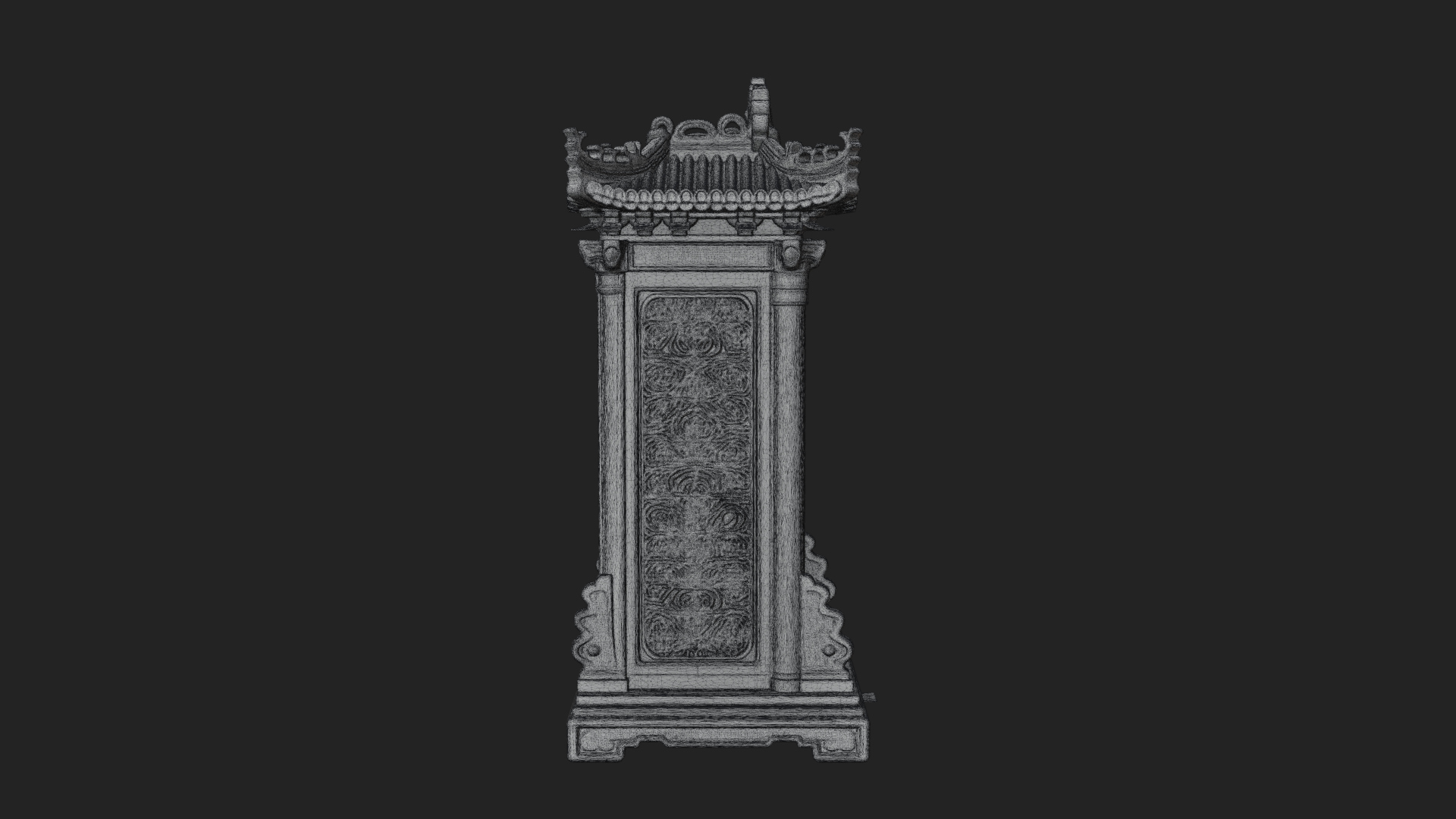 Carved Shrine Cabinet Model Design 1 3D Print Model 3D Model