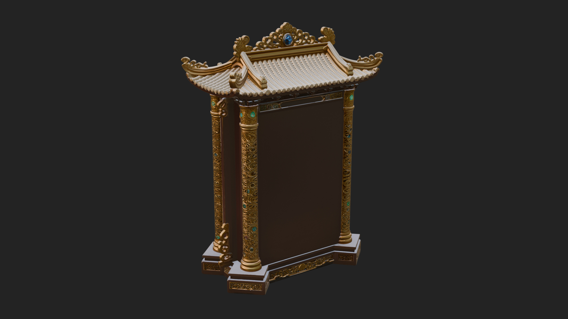Carved Shrine Cabinet Model Design 4 3D Print Model 3D Model